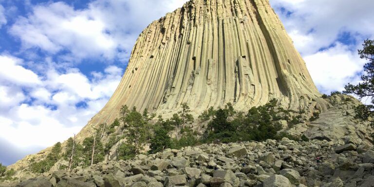 Devils Tower in Devils Tower National Monument, Wyoming.